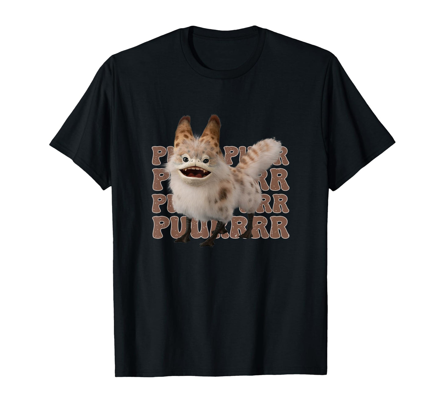 Star Wars: Ahsoka Loth-Cat Vintage Purr Logo Text Stack T-Shirt