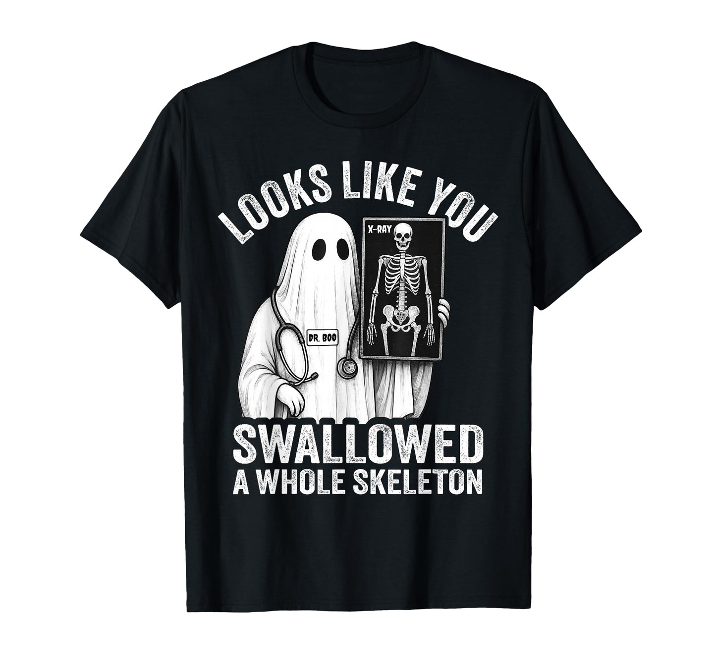 Funny Ghost Doctor X-Ray Technician Halloween Medical Nurse T-Shirt