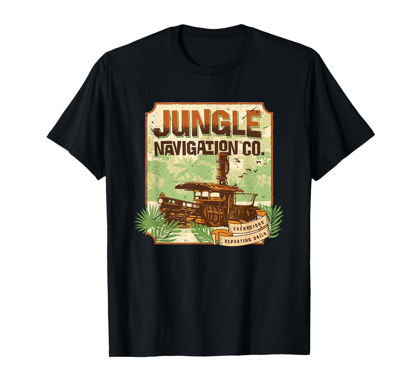 Disney Jungle Cruise Excursions Departing Daily T-Shirt Small