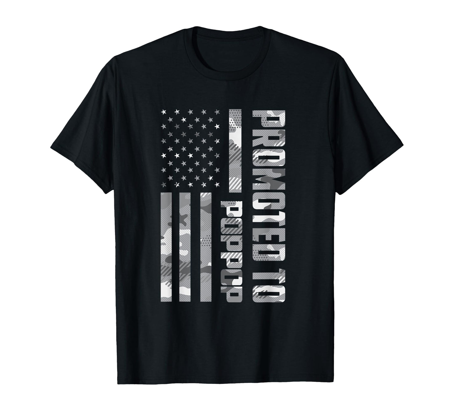 Promoted To Poppop US Flag Camo Father's Day Preganancy T-Shirt