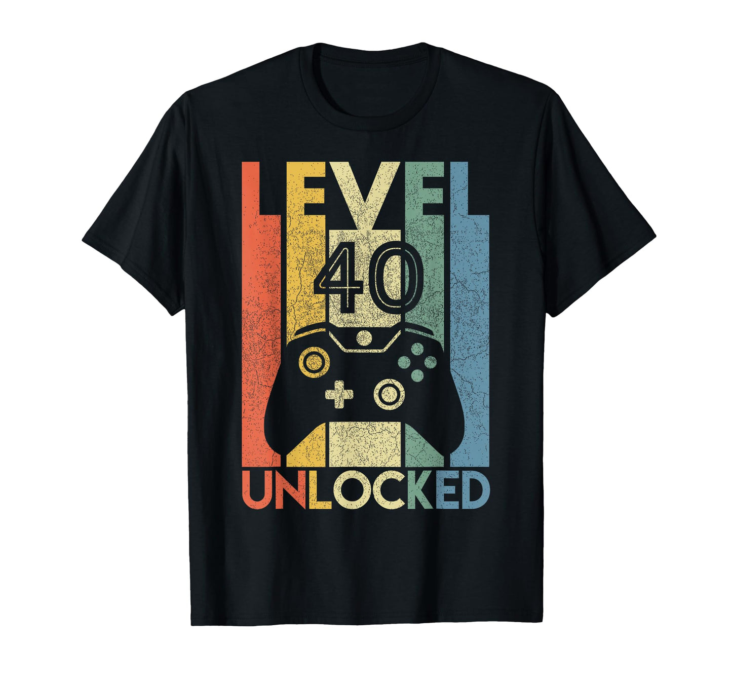 Level 40 Unlocked Shirt Funny Video Gamer 40th Birthday Gift T-Shirt