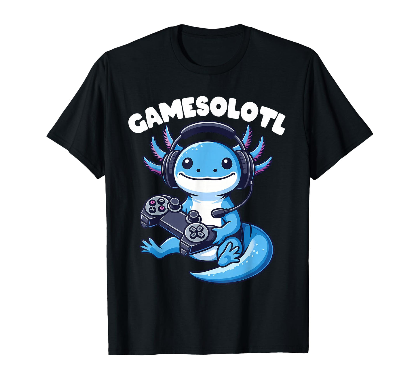 Gamesolotl Axolotl Video Gamer Kawaii Anime Gifts Boys Teens T-Shirt