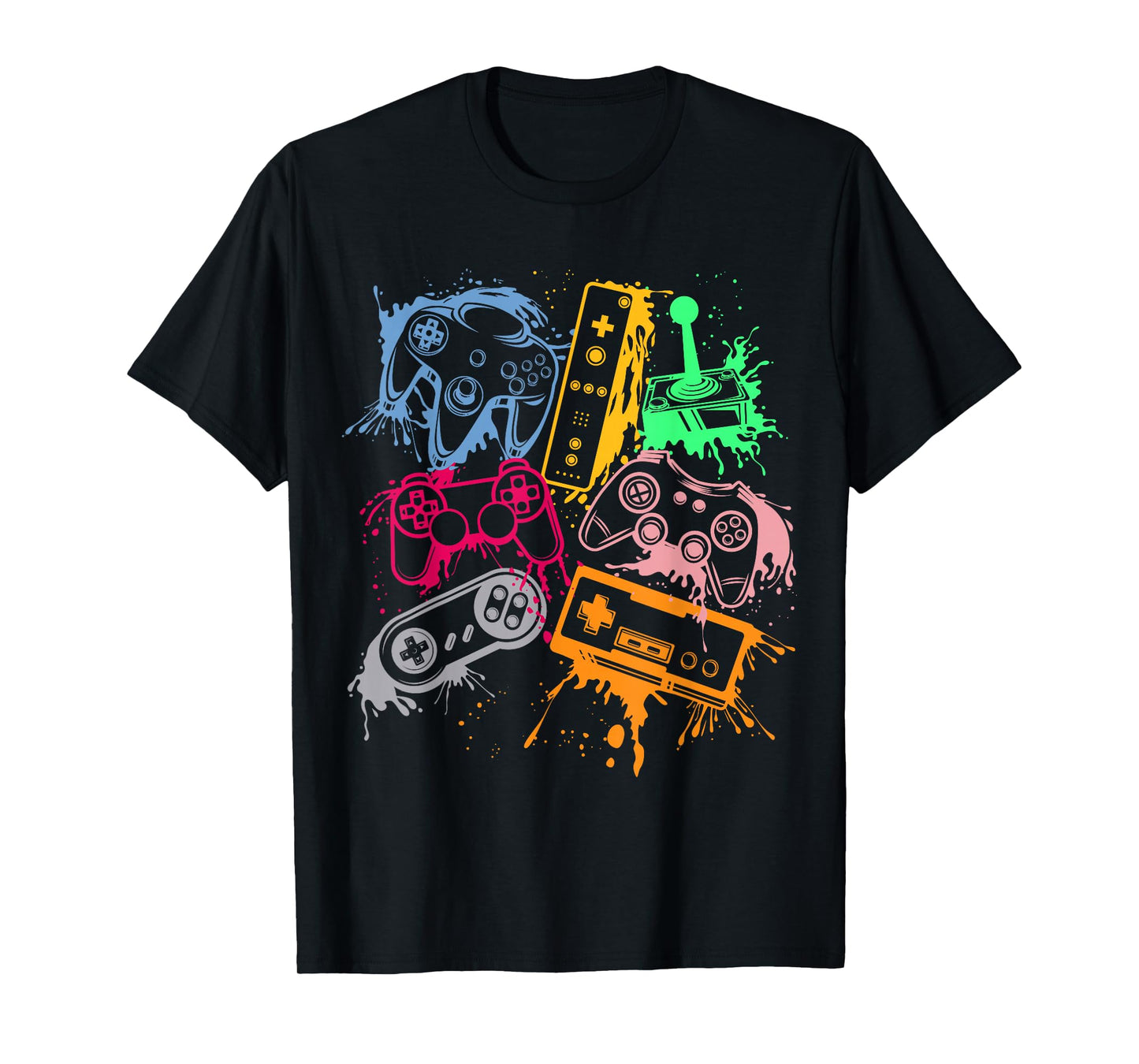 Video Game Console Controllers Retro 80's 90's Arcade Gamer T-Shirt