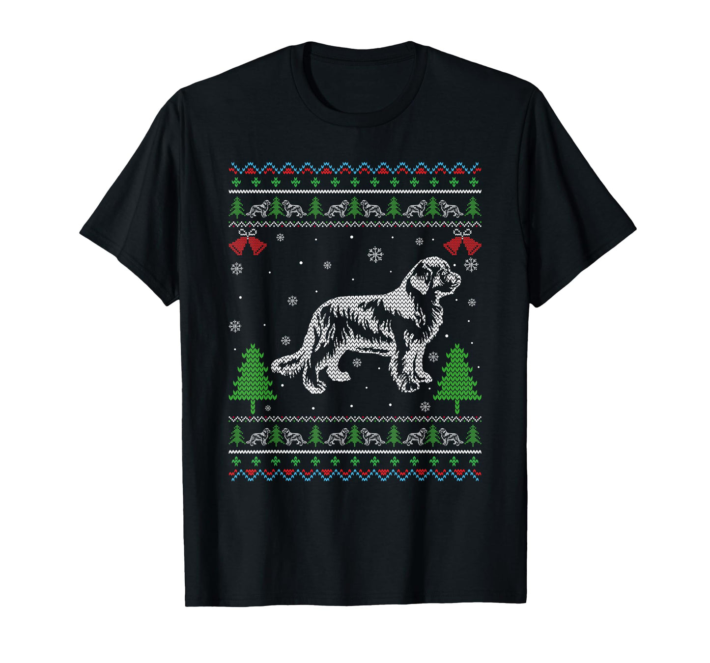 Ugly Xmas Design Newfoundland Dog Ugly Christmas Sweater T-Shirt for Men Women Kids