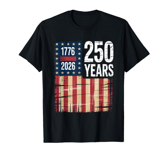 1776 2026 250 Years Anniversary Distressed US Flag Shirt T-Shirt