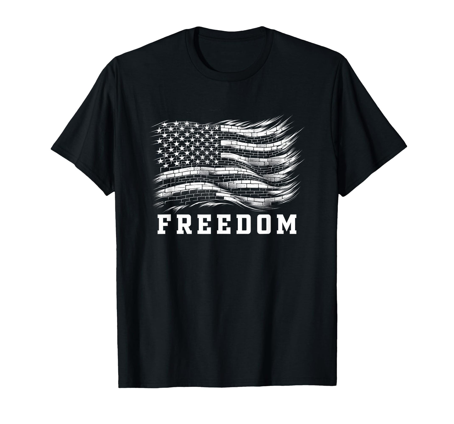 Freedom T Shirt American Pride USA Flag Graphic Freedom T-Shirt
