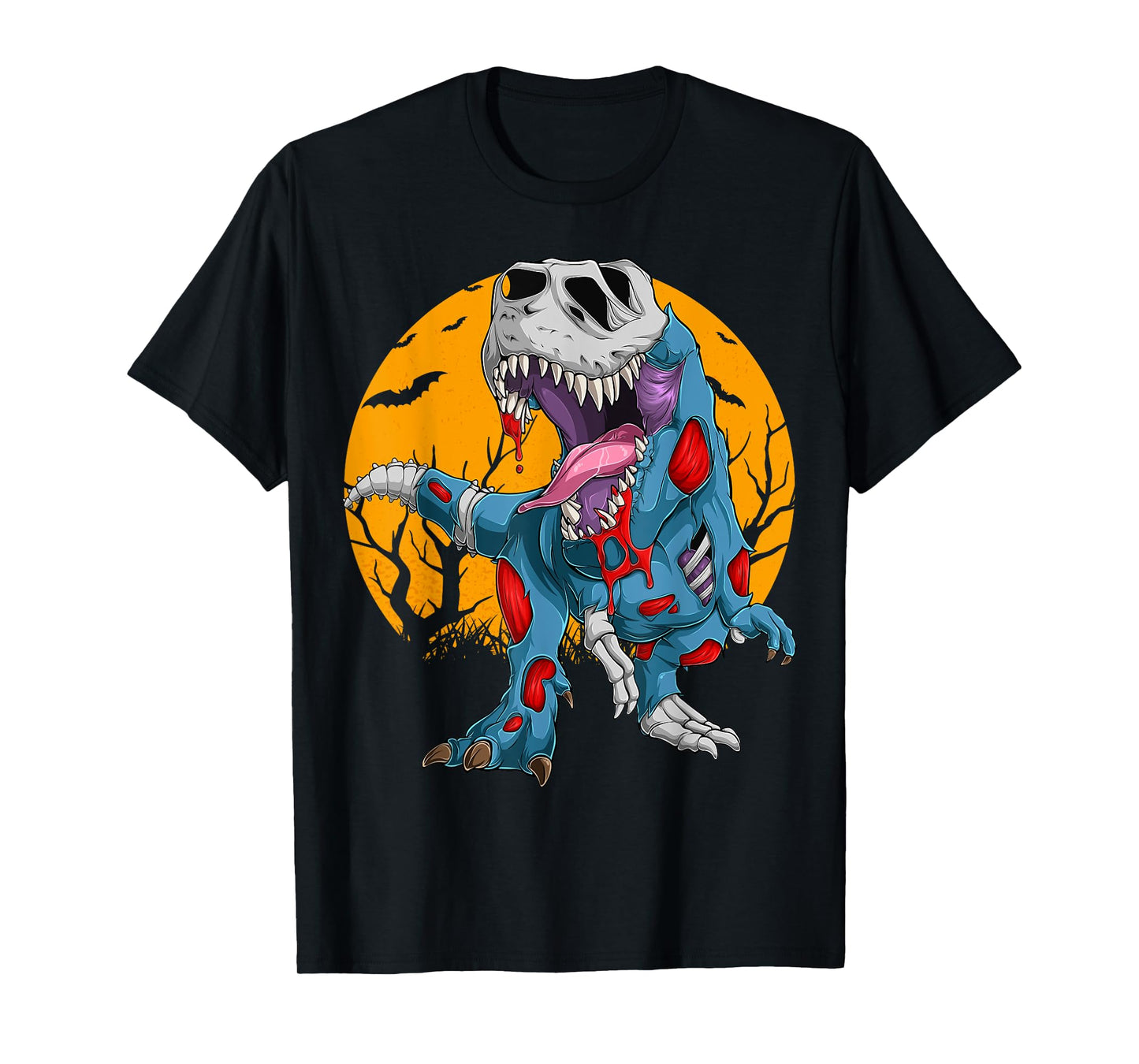 Zombie Saurus Halloween Costume Zombie Dinosaur T Rex Boys T-Shirt