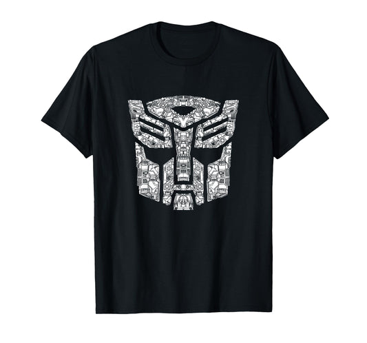 Transformers Detailed Autobot Icon Fill Helmet Symbol T-Shirt