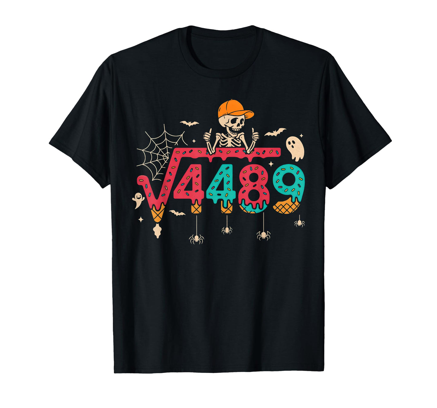 HUGvyn Square Root 4489 Math Teacher Funny 67 Meme Halloween T-Shirt
