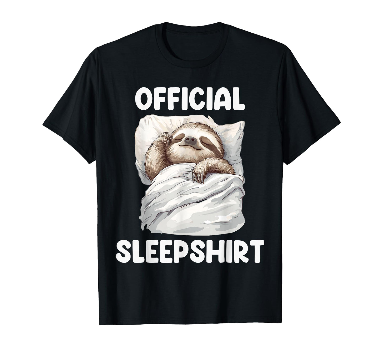 Official Sleepshirt Cute Sleeping Sloth Animal Lovers Pajama T-Shirt