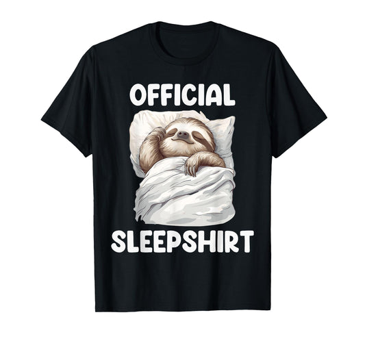 Official Sleepshirt Cute Sleeping Sloth Animal Lovers Pajama T-Shirt