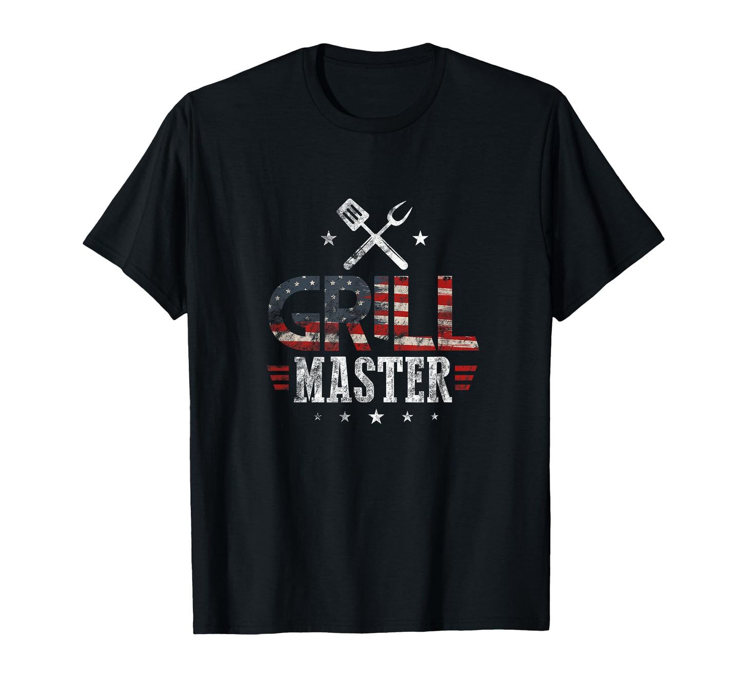 Grill Master USA Flag Patriotic Barbeque BBQ 4th of July T-Shirt