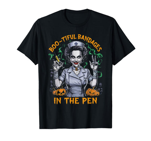 Correctional Nurse Halloween Spooky Nursing Trick Or Treat T-Shirt