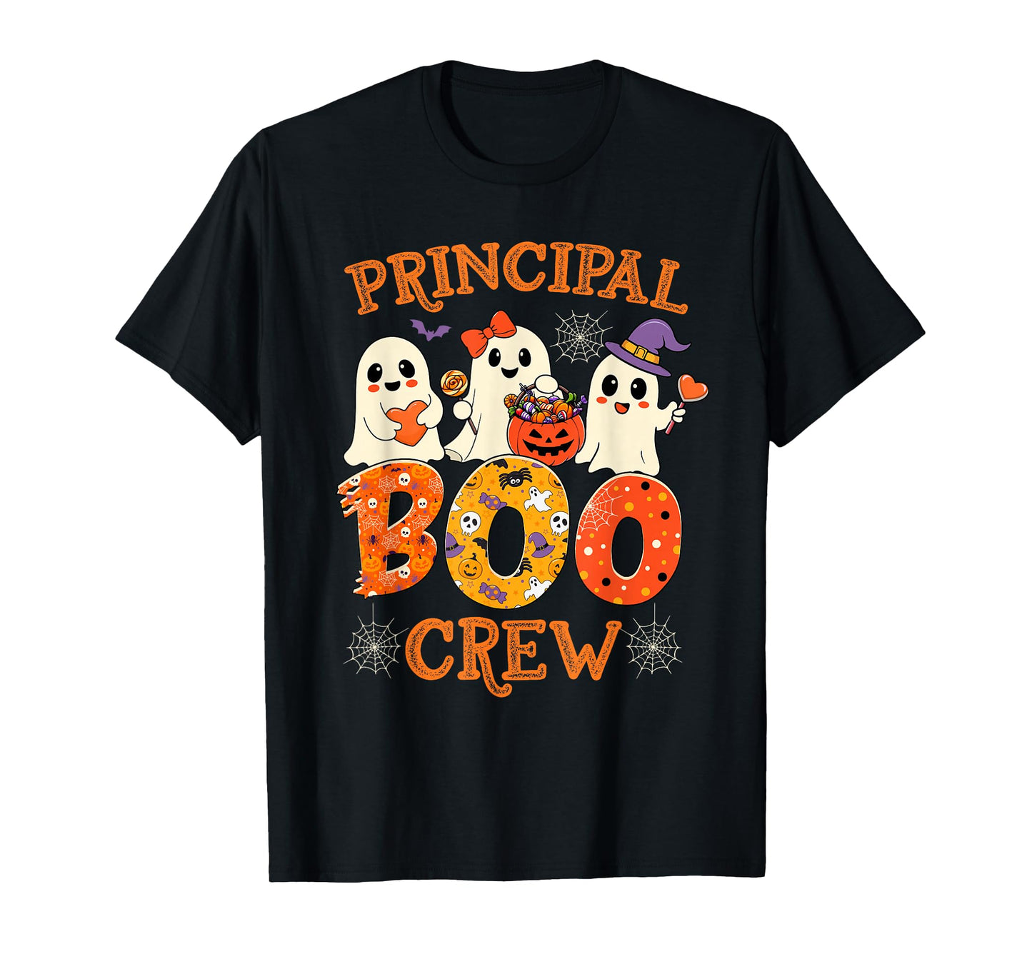 Principal Teacher Boo Crew Funny Halloween Spooky Costume T-Shirt