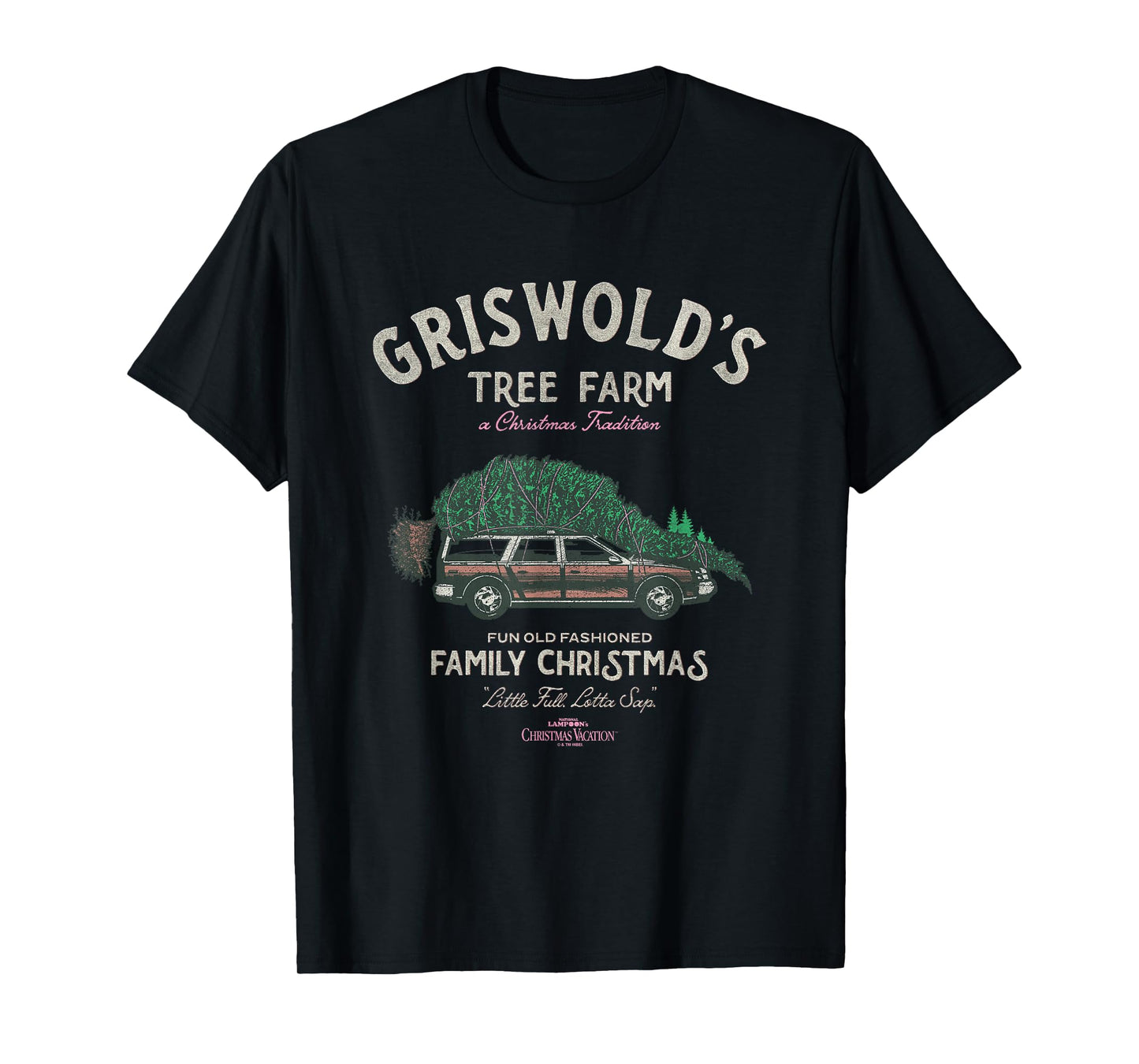 National Lampoon's Christmas Vacation T-Shirt - Unisex-Adults, Black, Small, Short Sleeve, Crew Neck, Classic Fit, Blended Fabric
