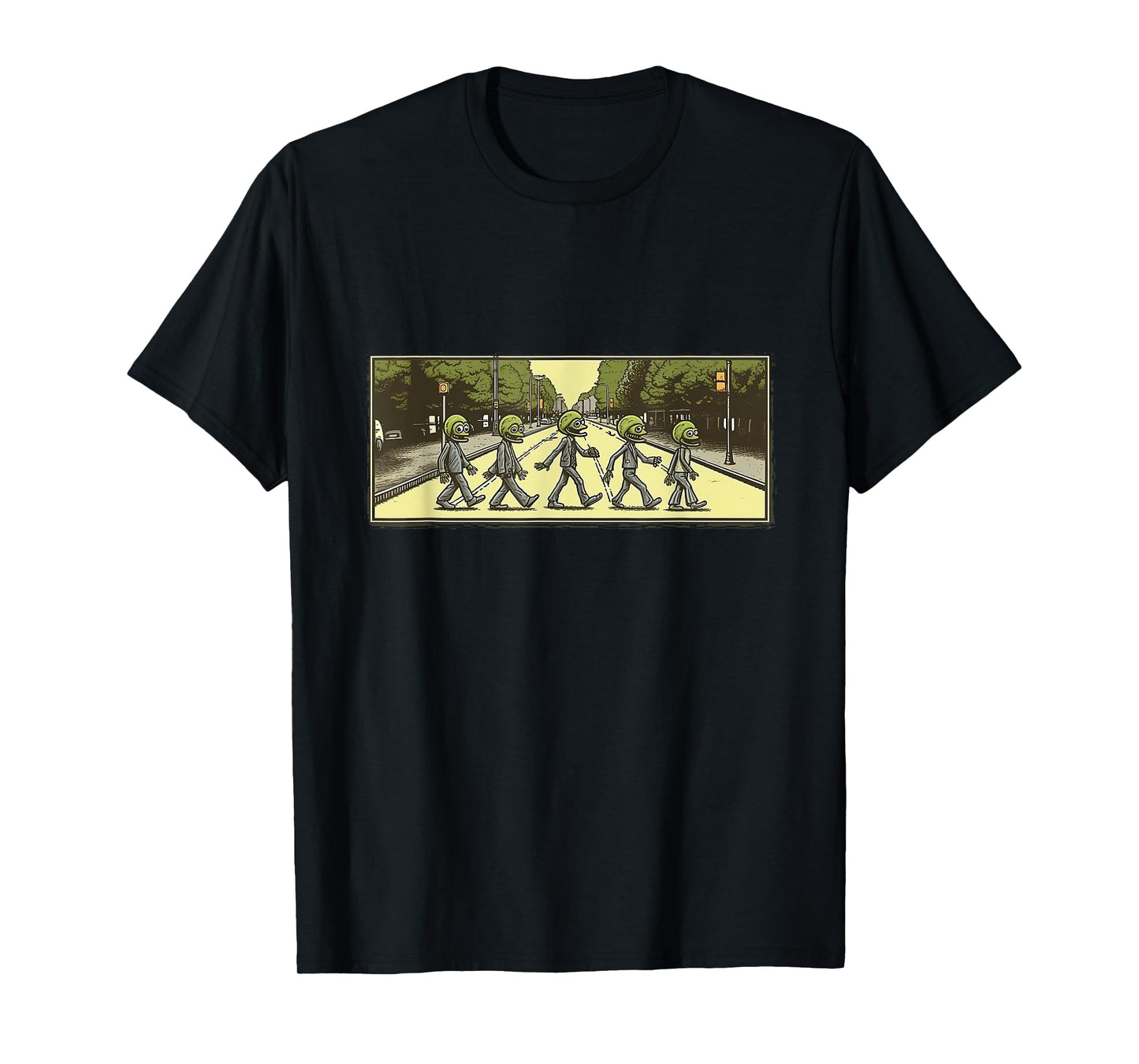 5 Aliens Crossing Abby Road T-Shirt