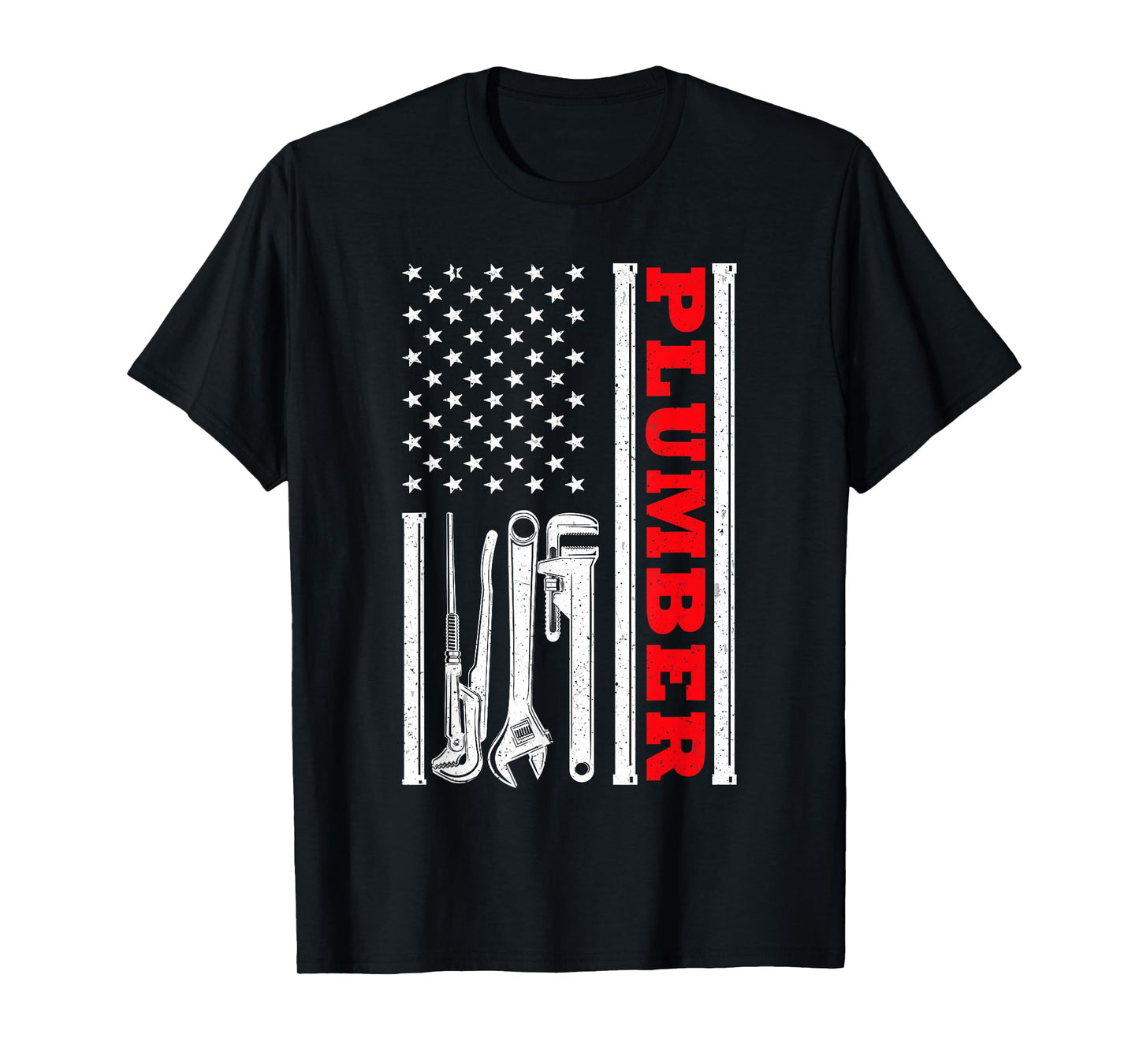 Cool Plumber Art for Men Dad Wrench Plumbing Novelty Plumber T-Shirt