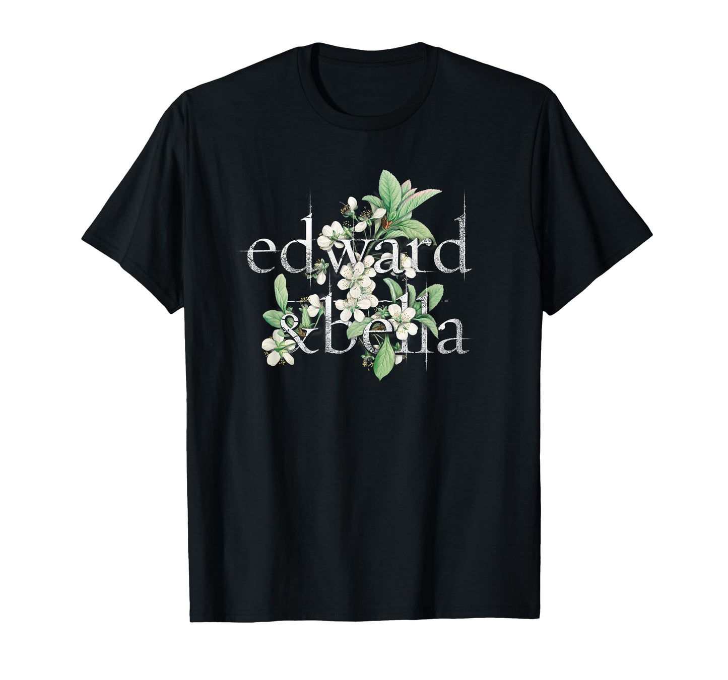 Twilight Saga Edward and Bella Flowers Front and Back Movie T-Shirt