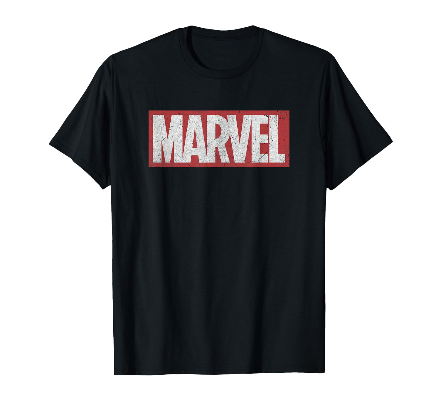 Marvel Universe Classic Distressed Red Title Logo T-Shirt