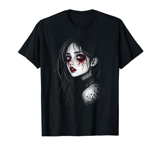 Horror Anime Manga Tee I Gothic Outfit I Japanese Chibi Girl T-Shirt