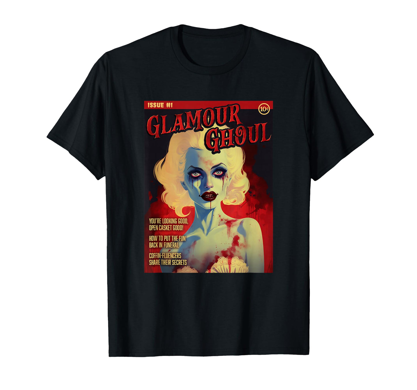 Glamour Ghoul 1950s Horror Comic Cover T-Shirt