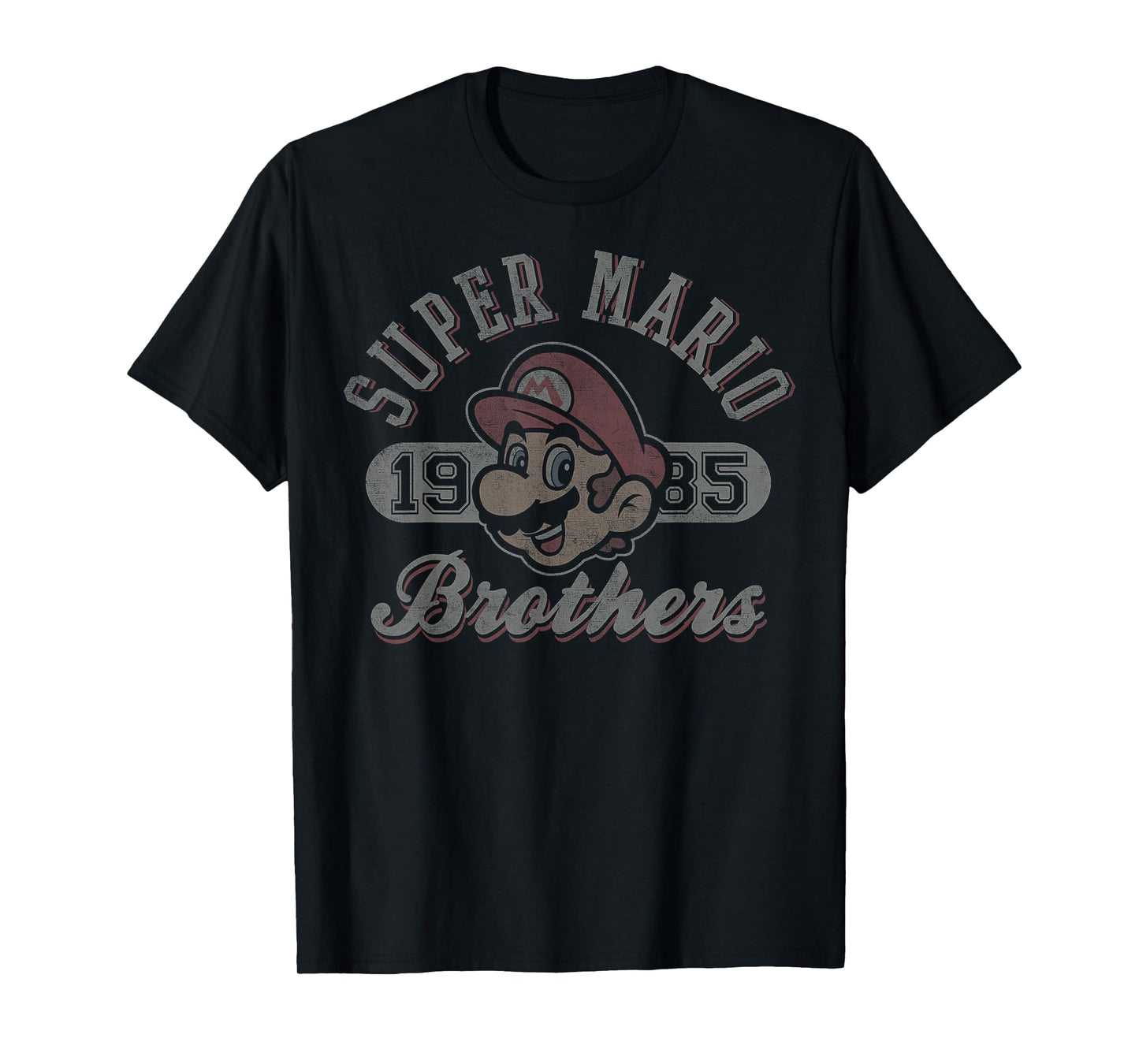 Super Mario Brothers 1985 Vintage Collegiate Nintendo Icon T-Shirt