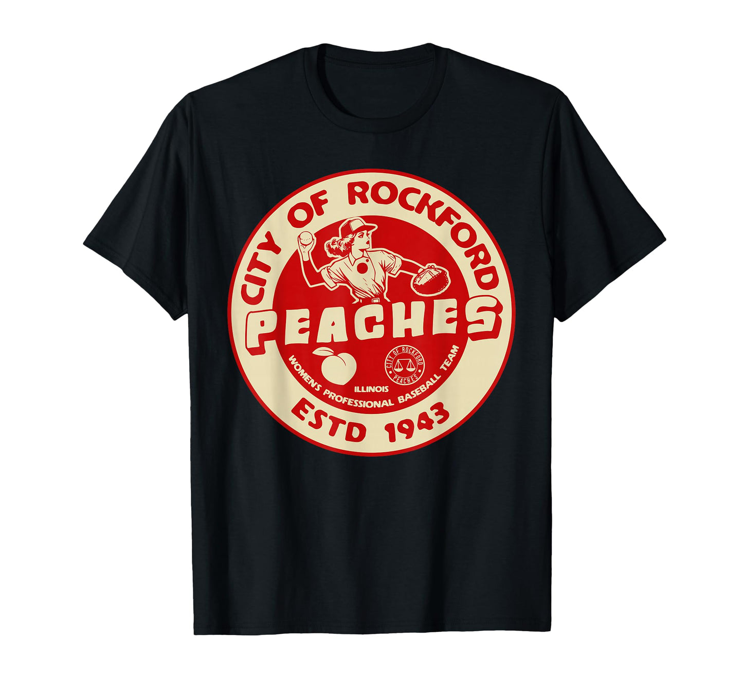 Rockford Peaches Baseball 1943 T-Shirt