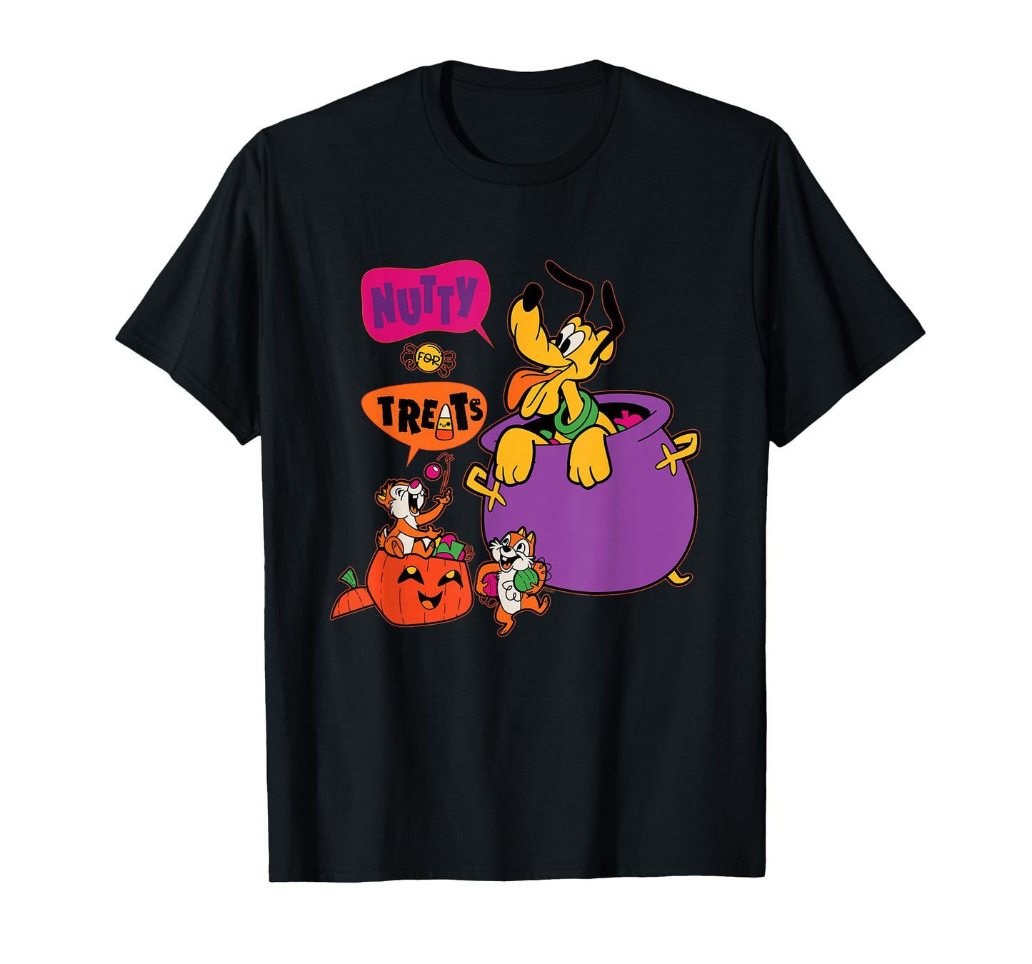 Disney Pluto and Chip 'n' Dale Nutty for Treats Halloween T-Shirt