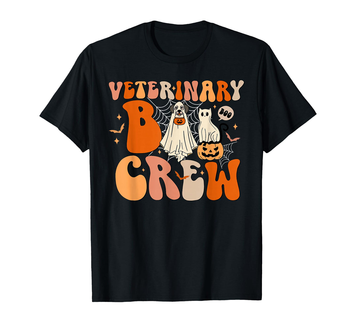 Spooky Veterinary Boo Crew Veterinarian Halloween Vet Tech T-Shirt