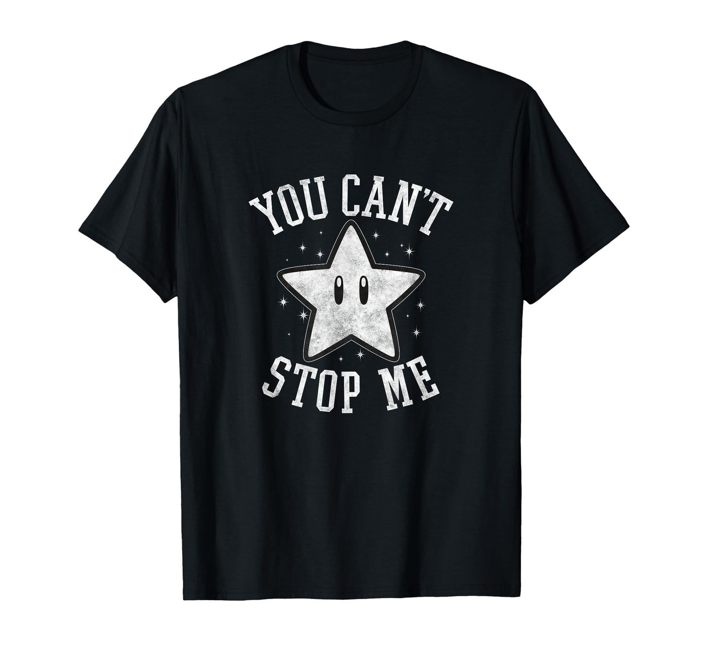 Super Mario Super Star You Can't Stop Me Faded Nintendo Icon T-Shirt