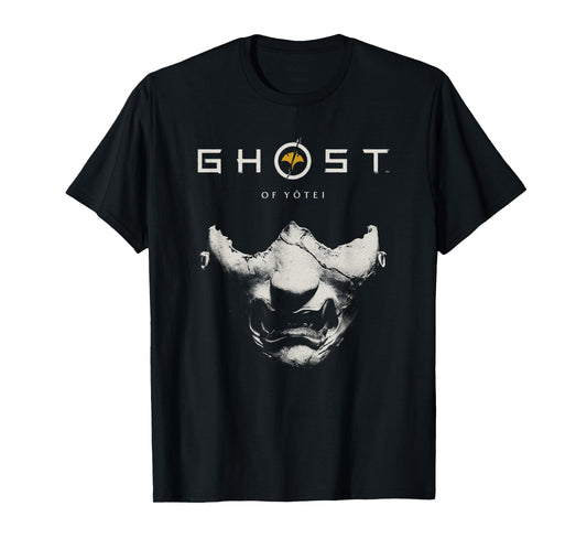 Ghost of Yotei Samurai Mask with Logo Video Game T-Shirt