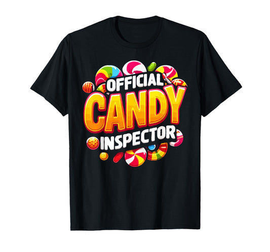 Halloween Funny Collecting Sweets Official Candy Inspector T-Shirt