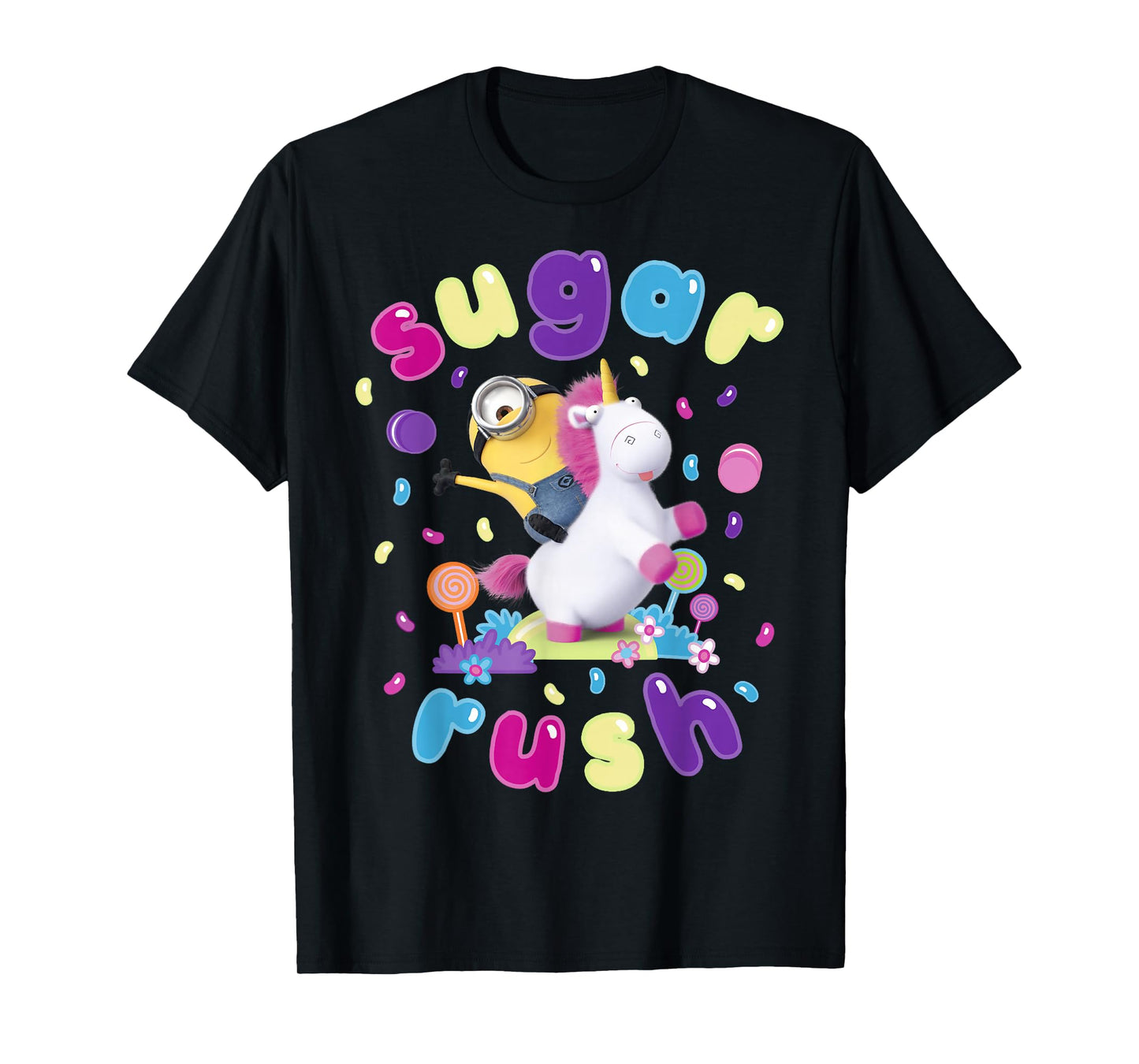 Despicable Me Minions Sugar Rush Candy Graphic T-Shirt T-Shirt