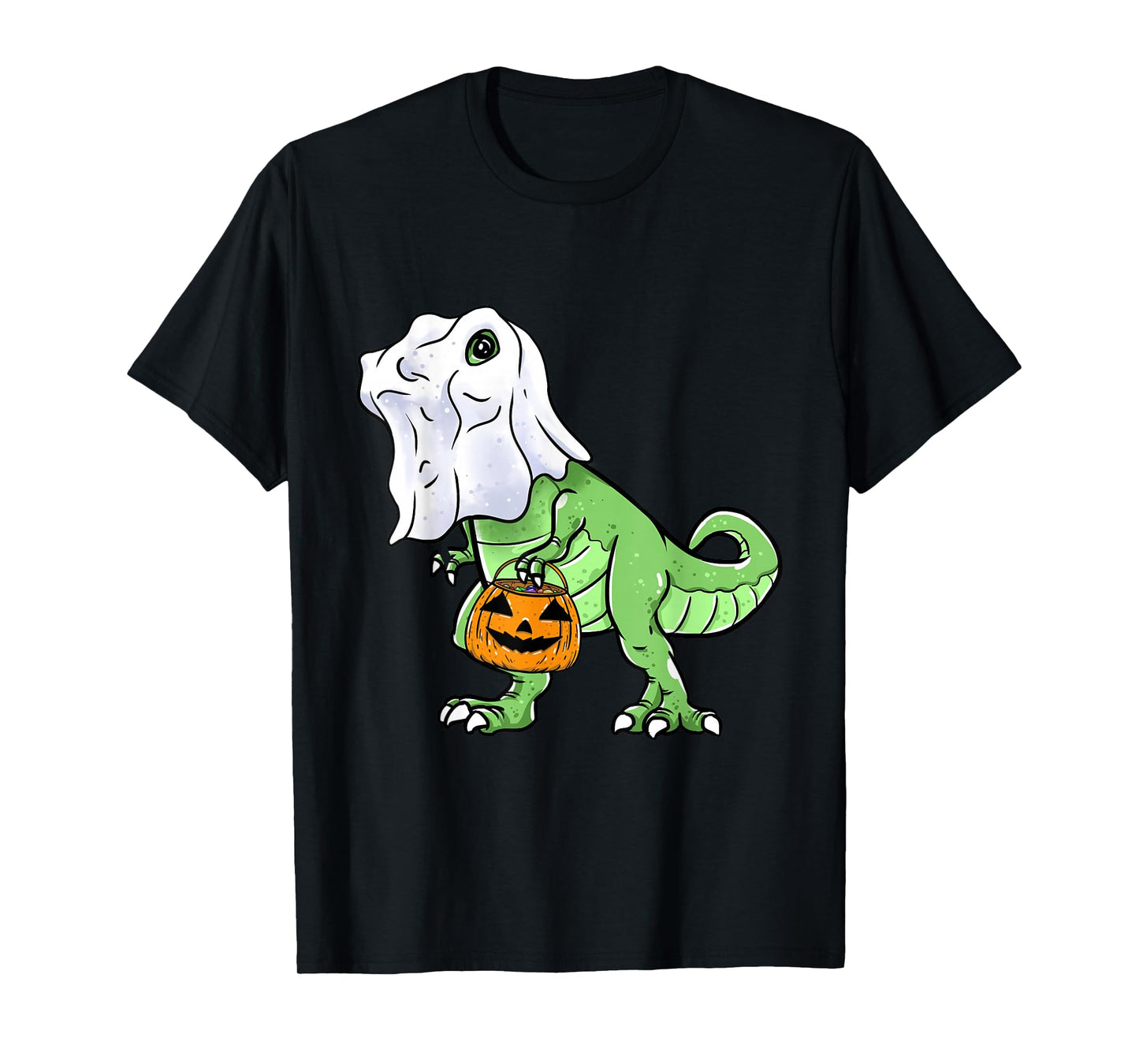 Halloween T Rex Dinosaur Ghost Trick or Treat for Kids Boys T-Shirt