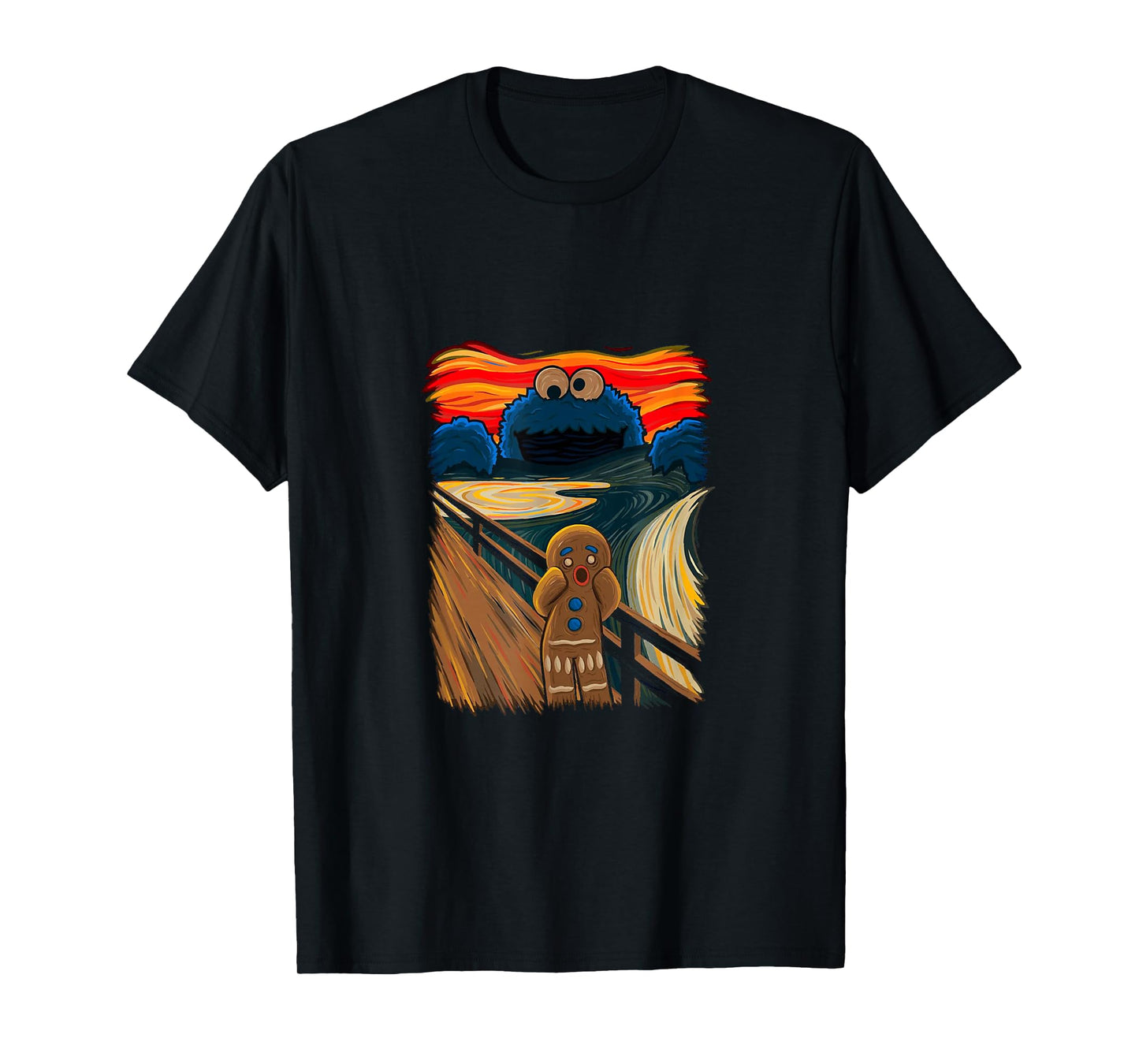 Cookie Muncher The Scream Munch Monster Joke T-Shirt