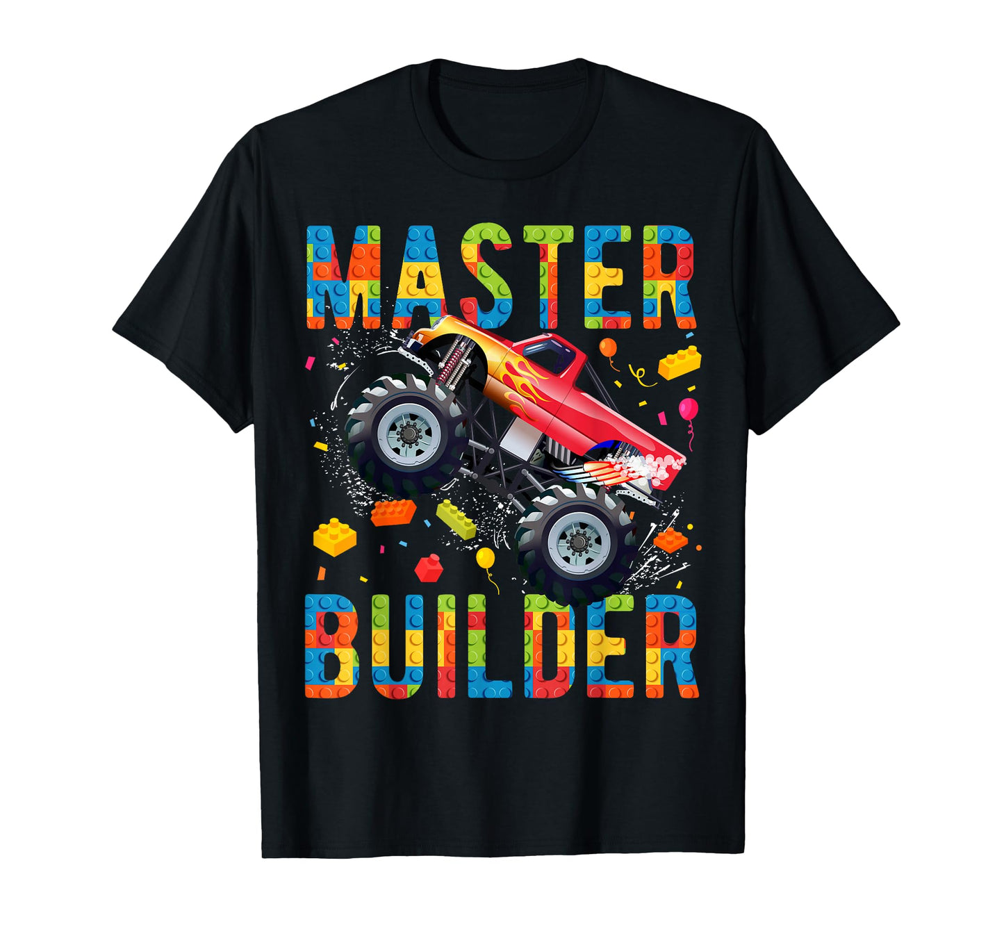 Master Builder Building Blocks Monster Truck T-Shirt