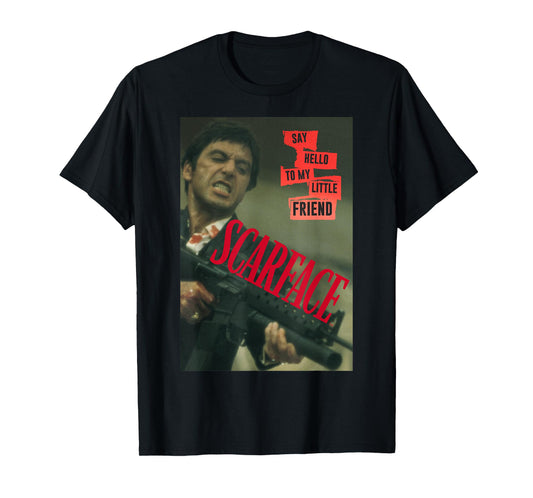 Scarface Say Hello to My Little Friend Photo T-Shirt