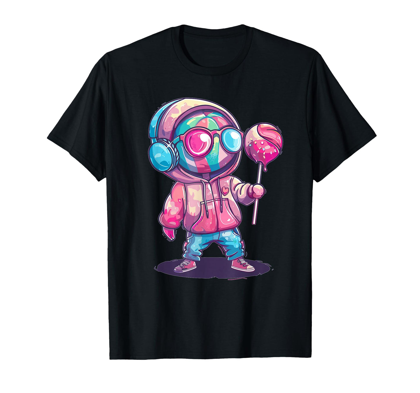 Cute Lollipop With Sunglasses I Kids Lollipop T-Shirt