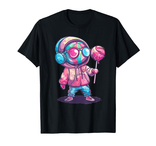 Cute Lollipop With Sunglasses I Kids Lollipop T-Shirt