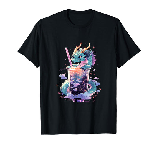 Dragon Boba Tea Bubble Tea Anime Kawaii T-Shirt
