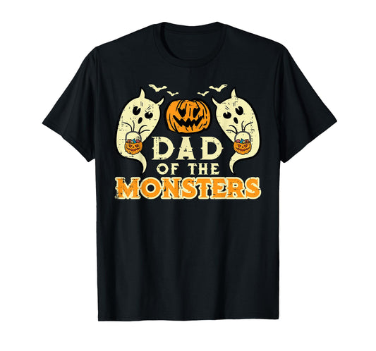 Halloween Dad Of Monsters Funny Family Costume Papa Daddy T-Shirt