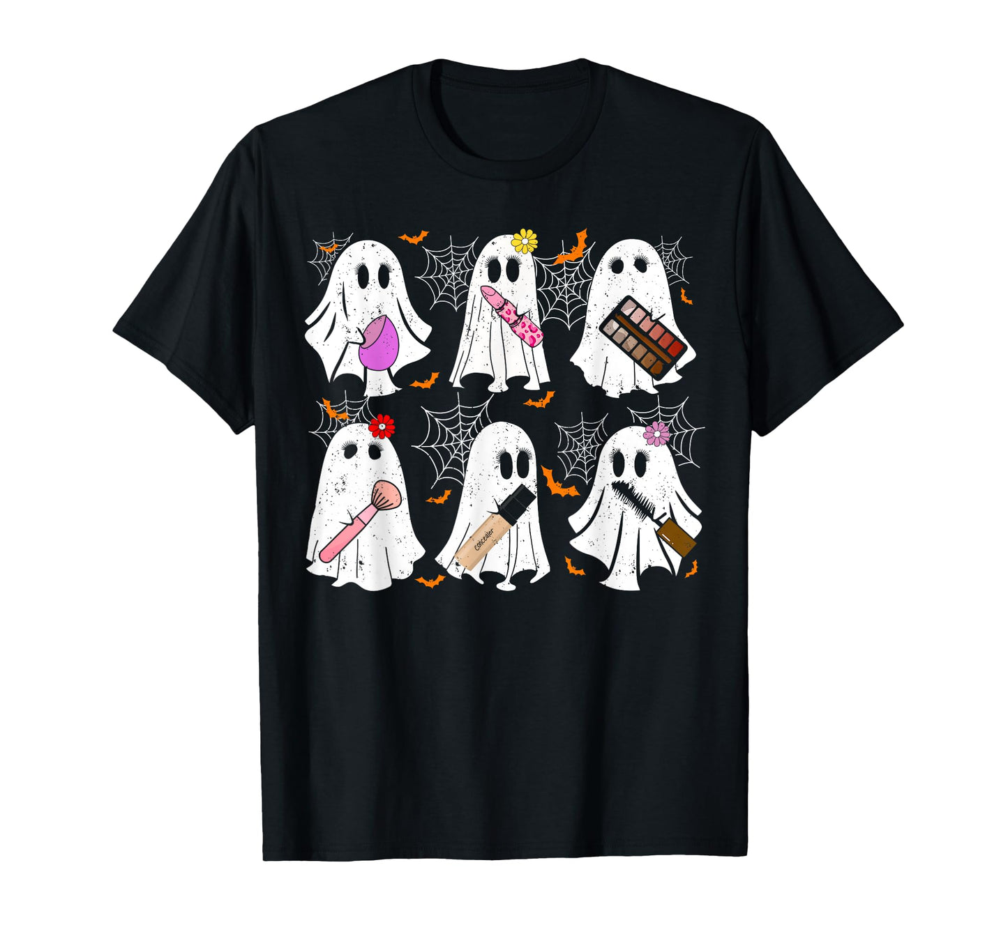 Ghost Makeup Artist Funny Costume For Halloween Men & Women T-Shirt