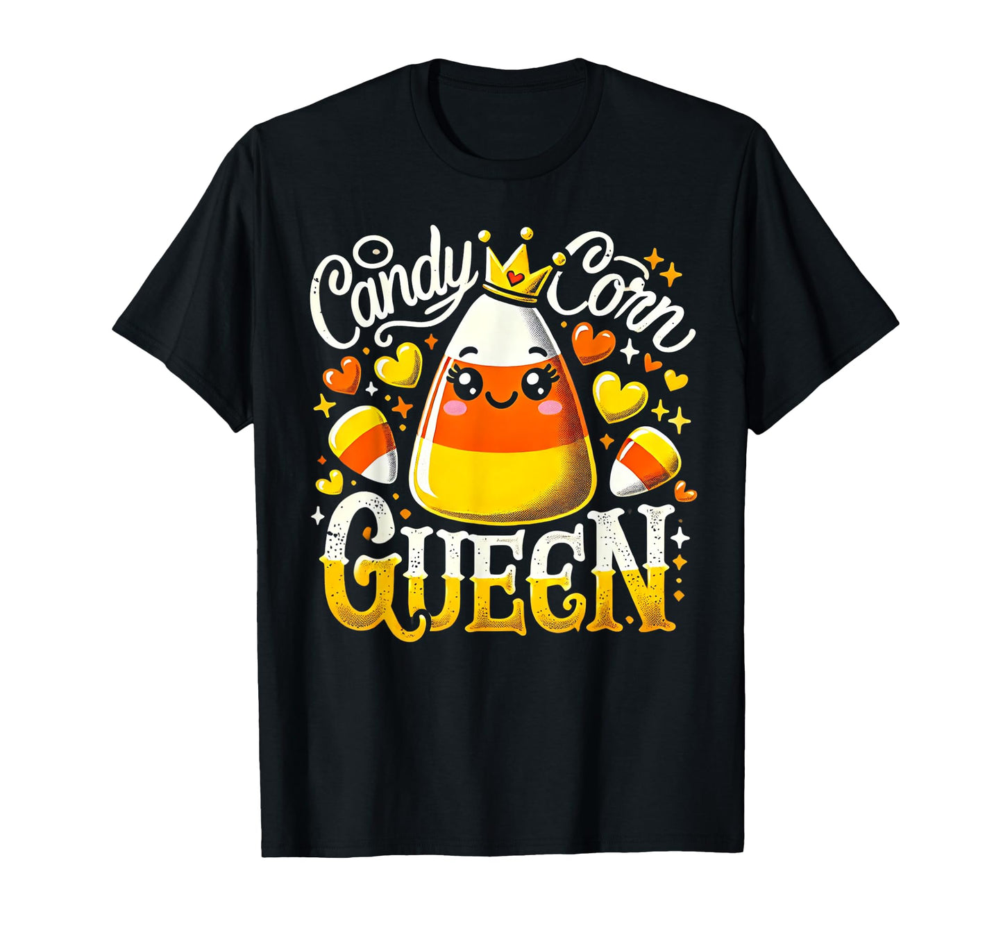 Candy Corn Queen Halloween Party Cute Costume Funny T-Shirt