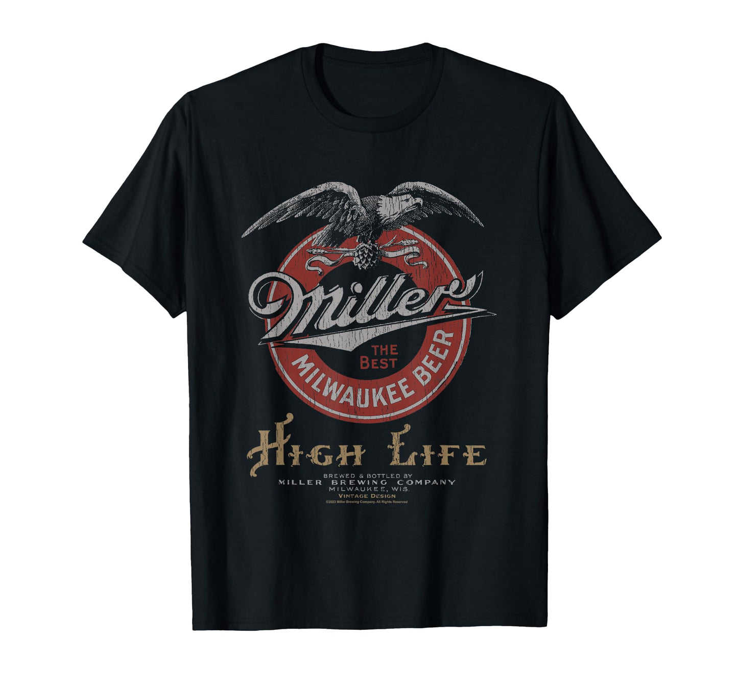 Miller High Life The Best Milwaukee Beer Vintage Logo T-Shirt