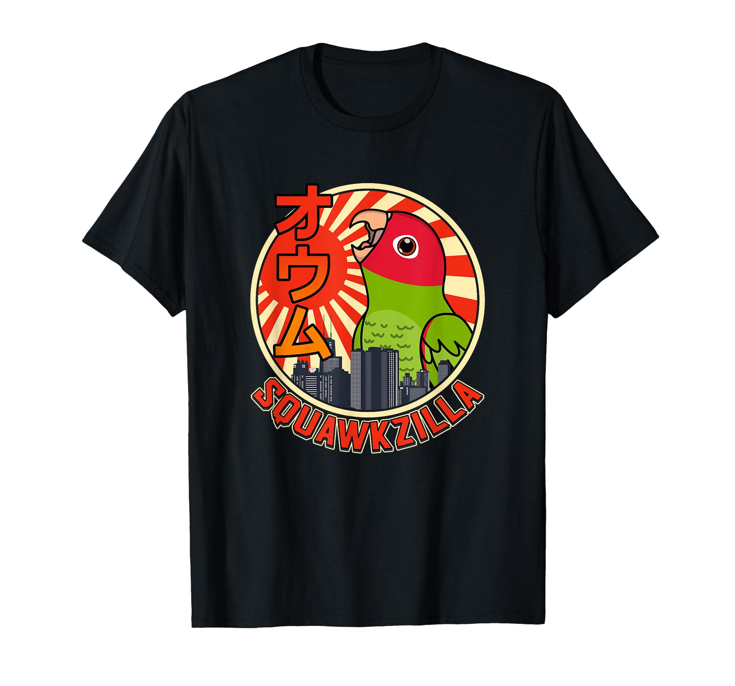 Squawkzilla Parrot I Screaming Cherry-headed Conure T-Shirt