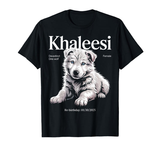 Khaleesi Wolf Dire Wolf White Wolf Animal Dire Wolf T-Shirt