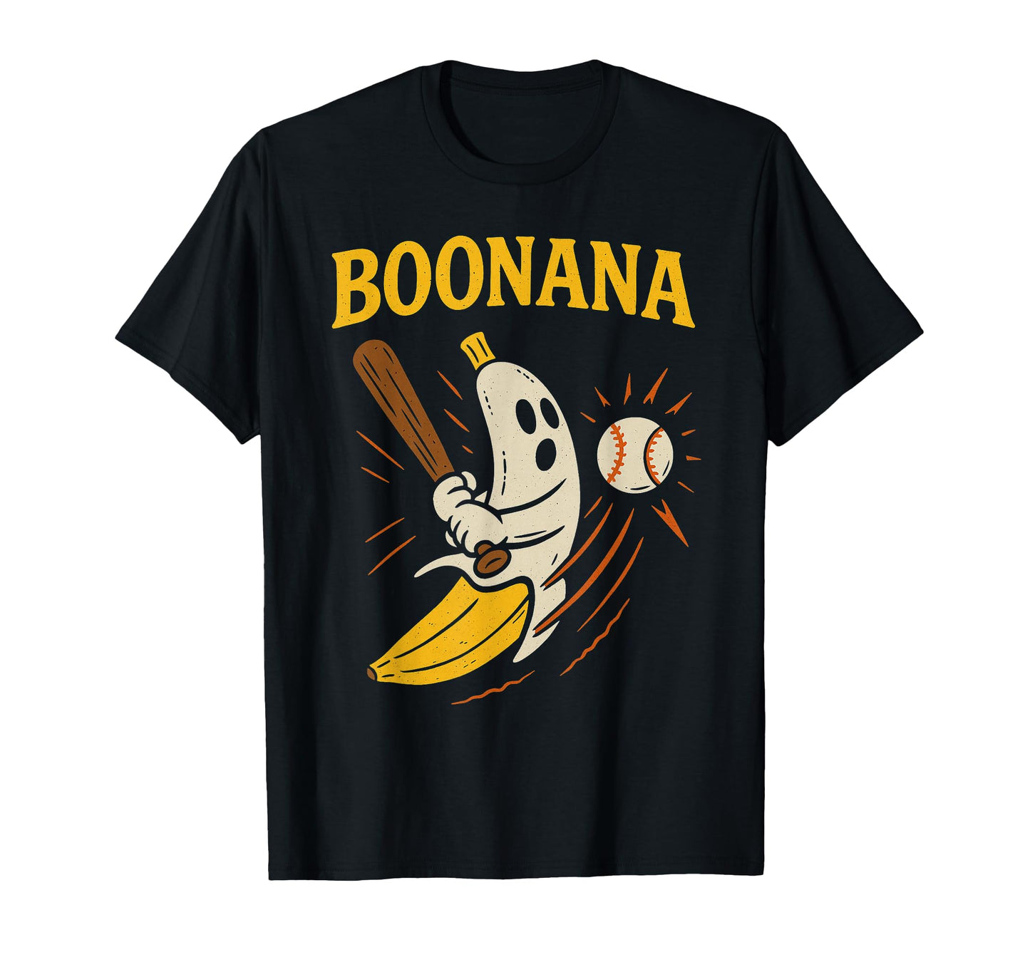 Boonana Baseball Funny Halloween Ghost Spooky Banana Costume T-Shirt