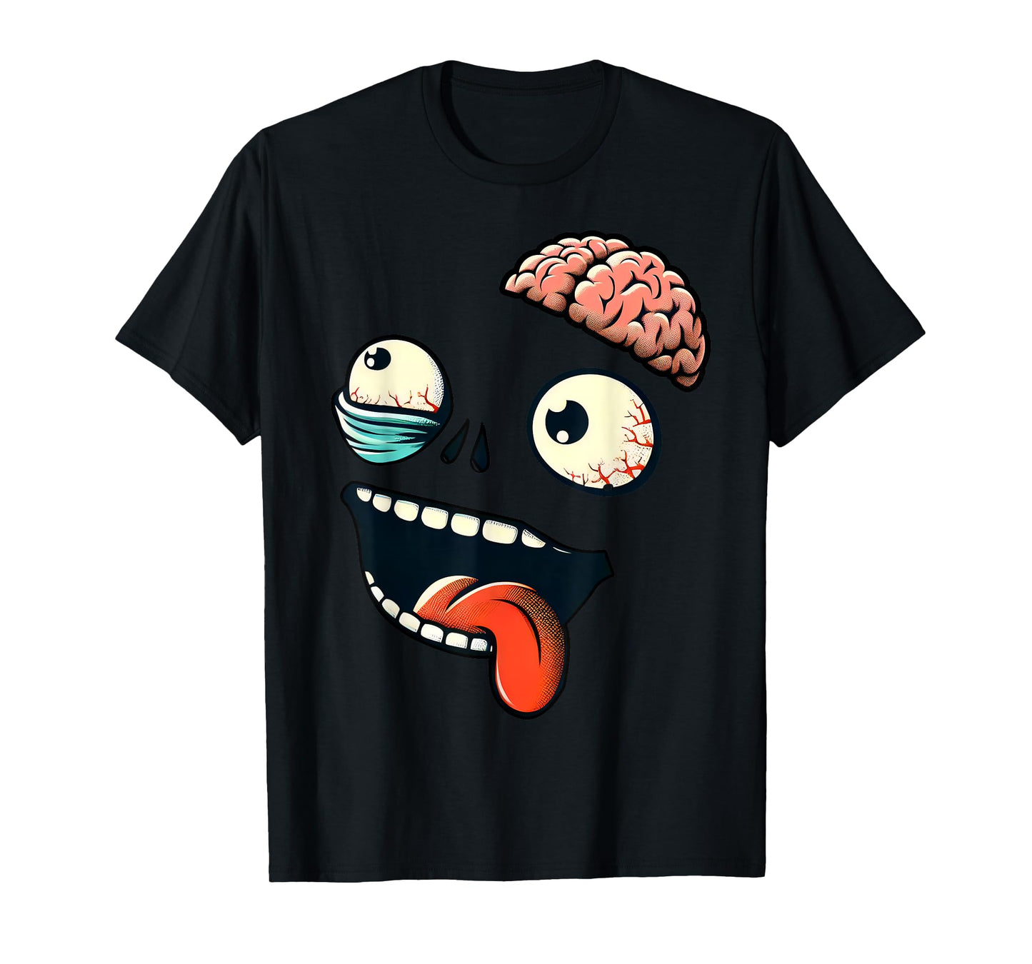 Monster Face Halloween Matching Costume Zombie Boy Girl Kid T-Shirt