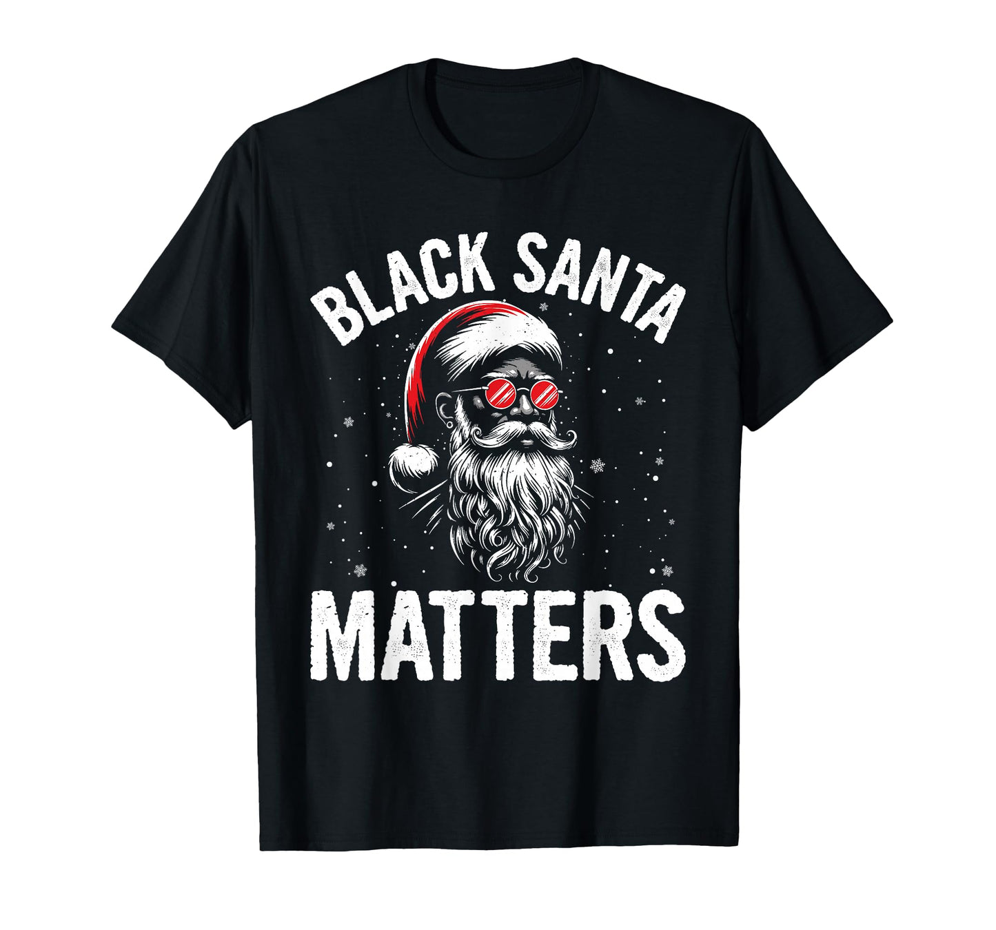 African American Santa Claus Christmas Pajama Men and Women T-Shirt