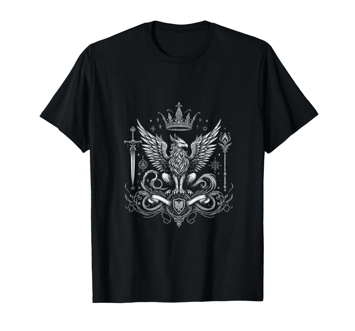 Mythical Griffin Crest | Fantasy Heraldry Art T-Shirt